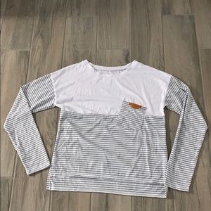 Dsonabed jeans stripe top